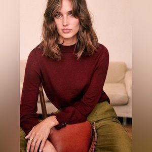 Sezane Hazel Burgundy Sweater